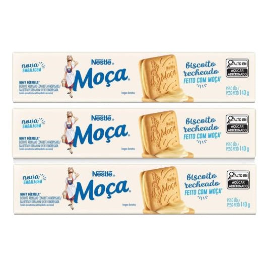 Nestlé Biscoito Recheado Moça Leite Condensado (3x140g)
